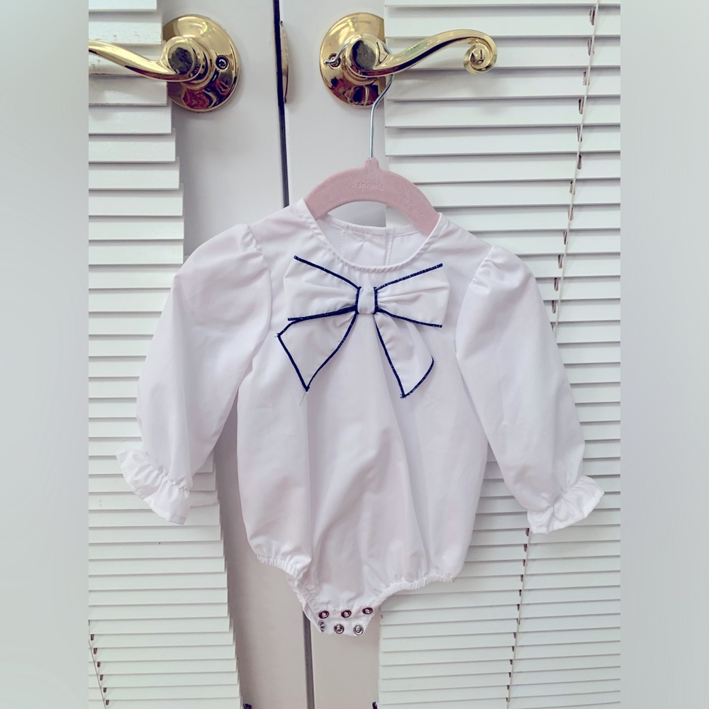 TBBC Beaufort Bonnet Beatrice Bow Blouse Onesie